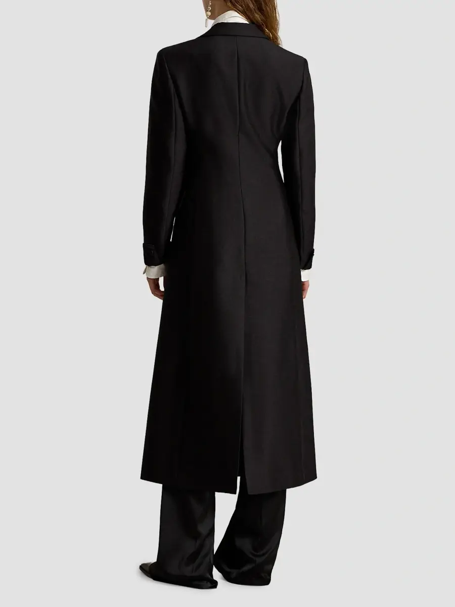 Polo Ralph Lauren Women's Wool-Silk-Crepe Longline Sport Coat | Thumbnail 3 Polo Ralph Lauren Women's Wool-Silk-Crepe Longline Sport Coat | Thumbnail 3