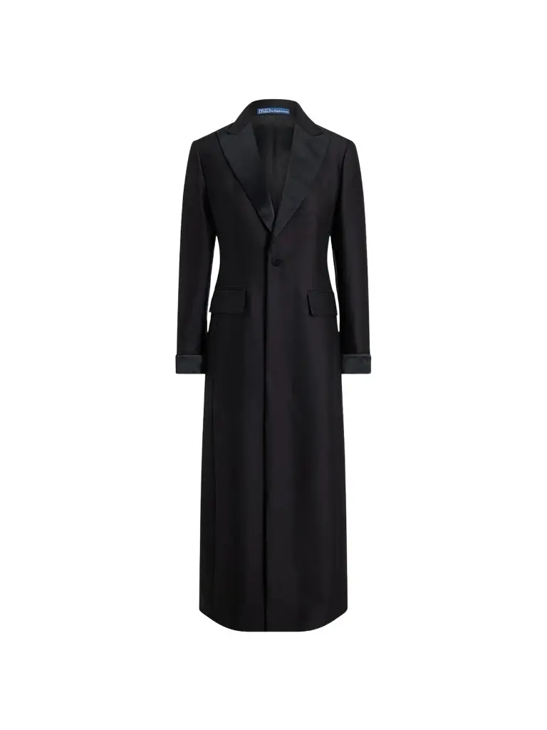 Women's Wool-Silk-Crepe Longline Sport Coat