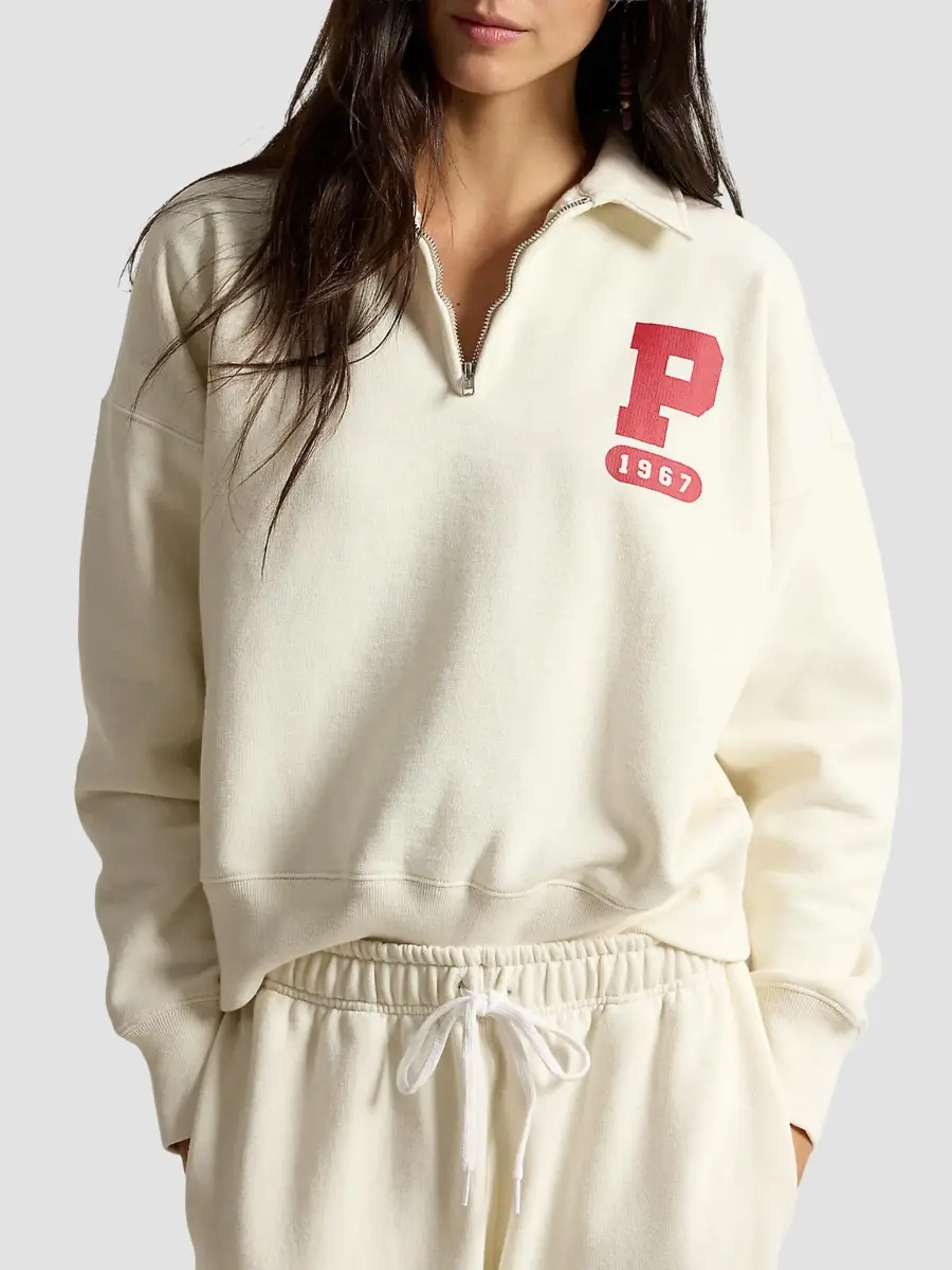 Polo Ralph Lauren Women's Vintage Fleece Quarter-Zip Sweatshirt | Thumbnail 4 Polo Ralph Lauren Women's Vintage Fleece Quarter-Zip Sweatshirt | Thumbnail 4