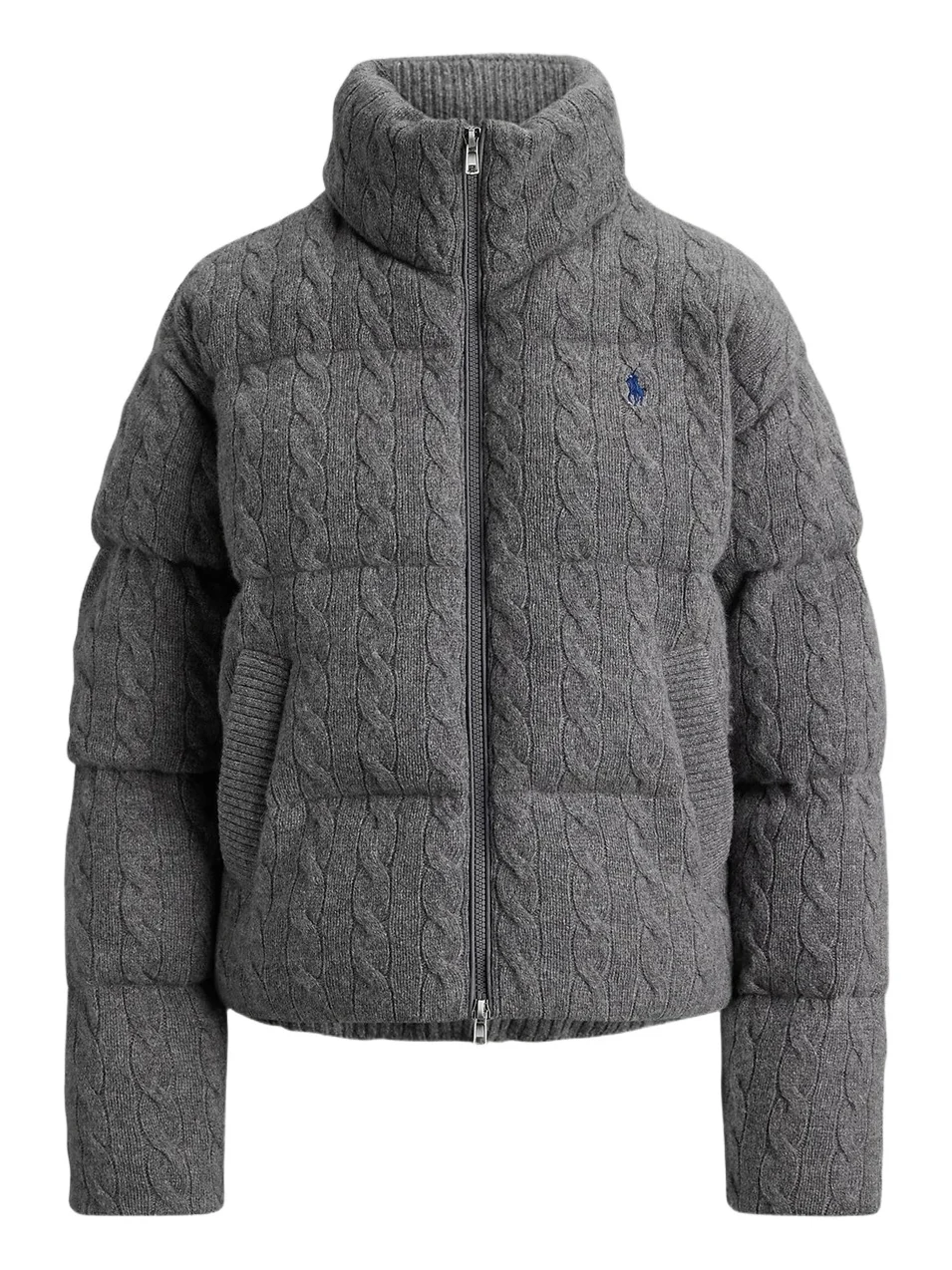Women's Cable-Knit Wool-Cashmere Puffer Jacket