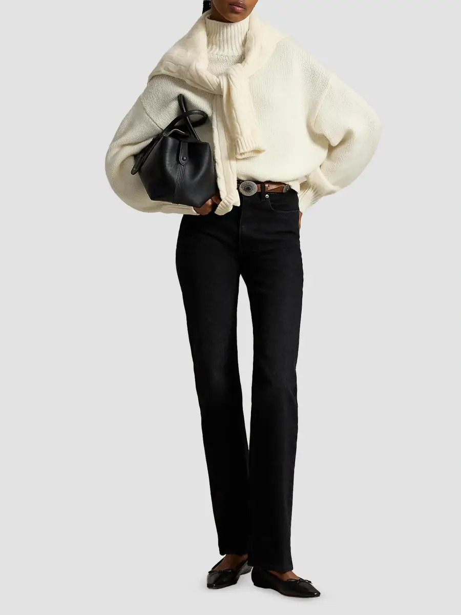 Polo Ralph Lauren Women's Cashmere Funnel-Neck Sweater | Thumbnail 2 Polo Ralph Lauren Women's Cashmere Funnel-Neck Sweater | Thumbnail 2