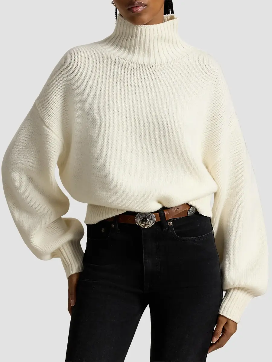 Polo Ralph Lauren Women's Cashmere Funnel-Neck Sweater | Thumbnail 4 Polo Ralph Lauren Women's Cashmere Funnel-Neck Sweater | Thumbnail 4