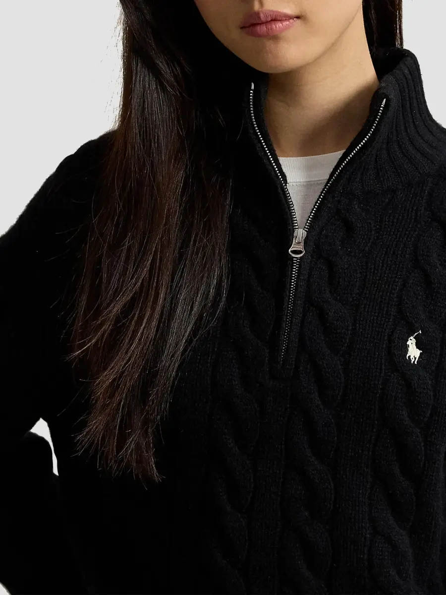 Polo Ralph Lauren Women's Cable-Knit Wool-Cashmere Half-Zip Sweater | Thumbnail 5 Polo Ralph Lauren Women's Cable-Knit Wool-Cashmere Half-Zip Sweater | Thumbnail 5