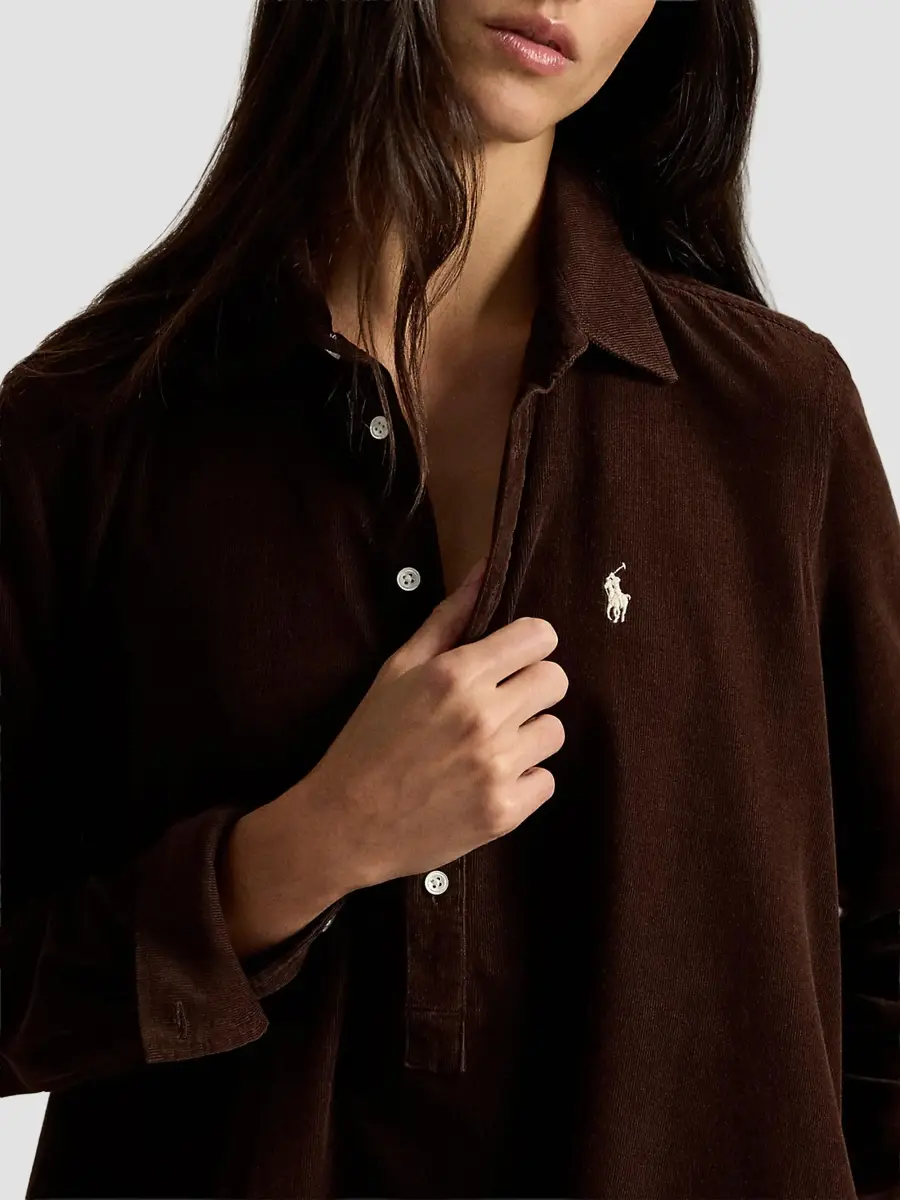 Polo Ralph Lauren Women's 21 Wale Corduroy Collared Mini Dress | Thumbnail 5 Polo Ralph Lauren Women's 21 Wale Corduroy Collared Mini Dress | Thumbnail 5