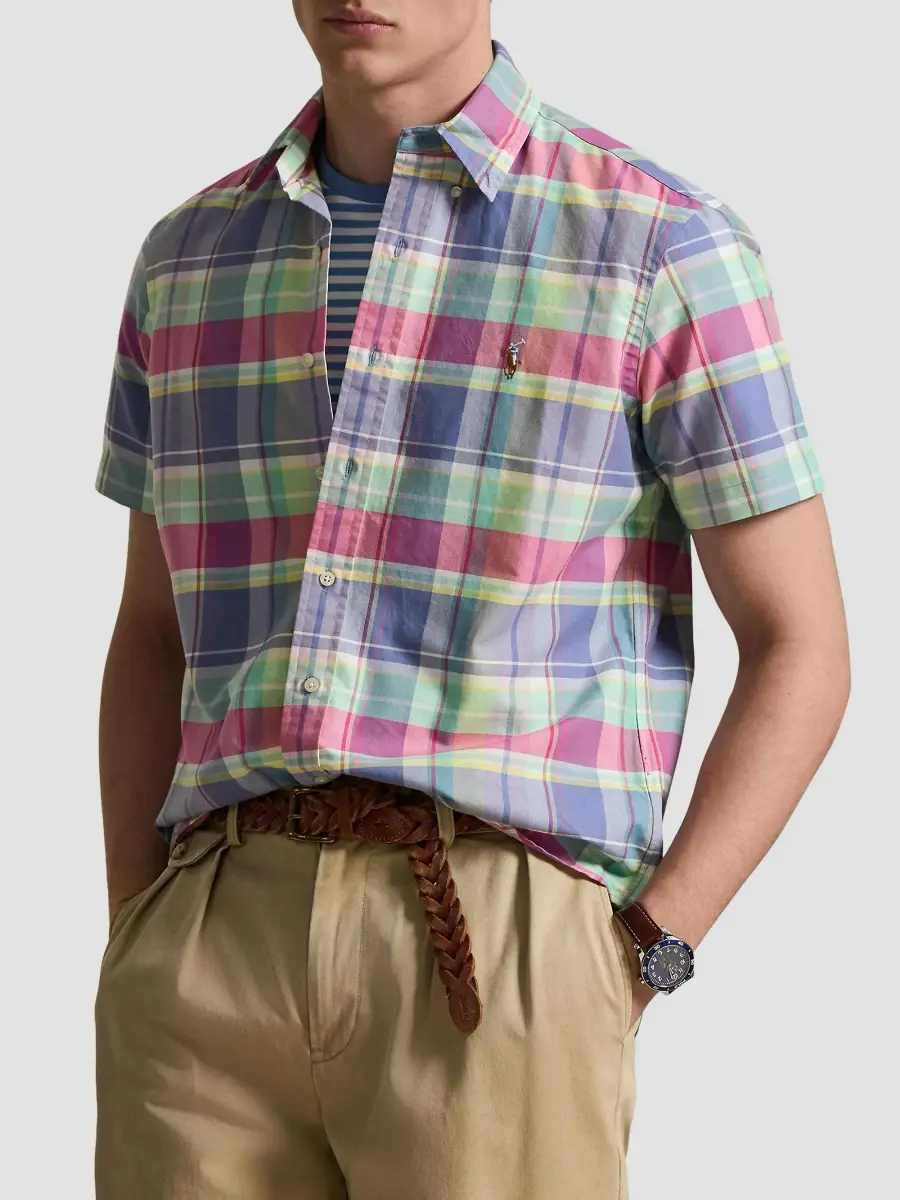 Polo Ralph Lauren Men's Plaid Stretch-Cotton Oxford Shirt | Thumbnail 3 Polo Ralph Lauren Men's Plaid Stretch-Cotton Oxford Shirt | Thumbnail 3