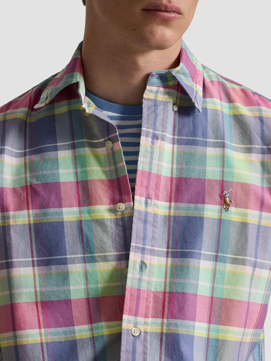 Polo Ralph Lauren Men's Plaid Stretch-Cotton Oxford Shirt | Thumbnail 5 Polo Ralph Lauren Men's Plaid Stretch-Cotton Oxford Shirt | Thumbnail 5