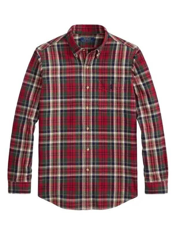 Men's Classic-Fit Plaid Brushed Oxford Shirt