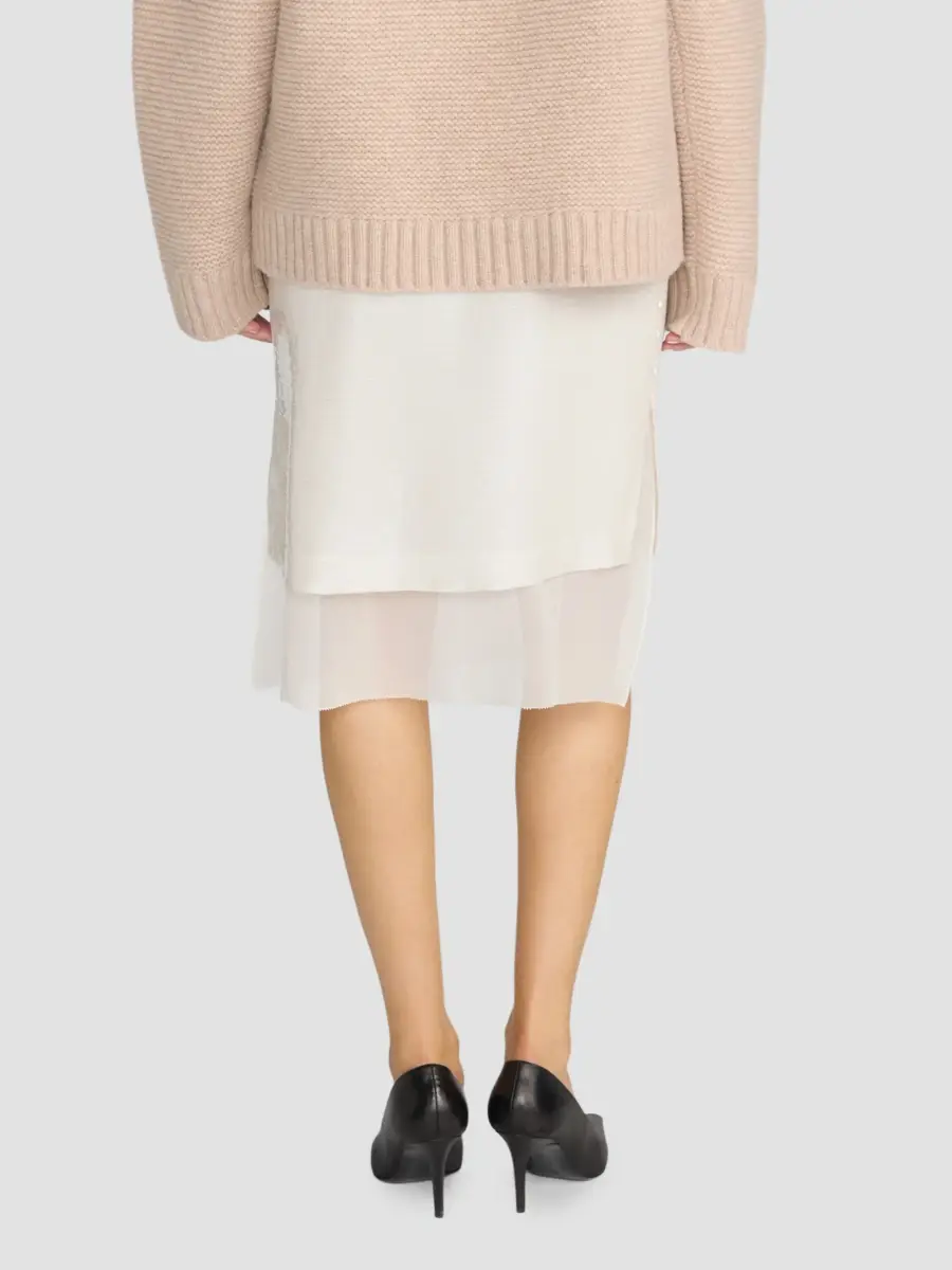 Frame Women's The Sequin Starlight Layered Silk Midi Skirt | Thumbnail 3