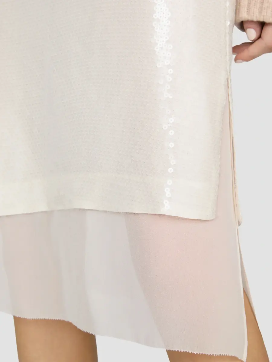 Frame Women's The Sequin Starlight Layered Silk Midi Skirt | Thumbnail 5