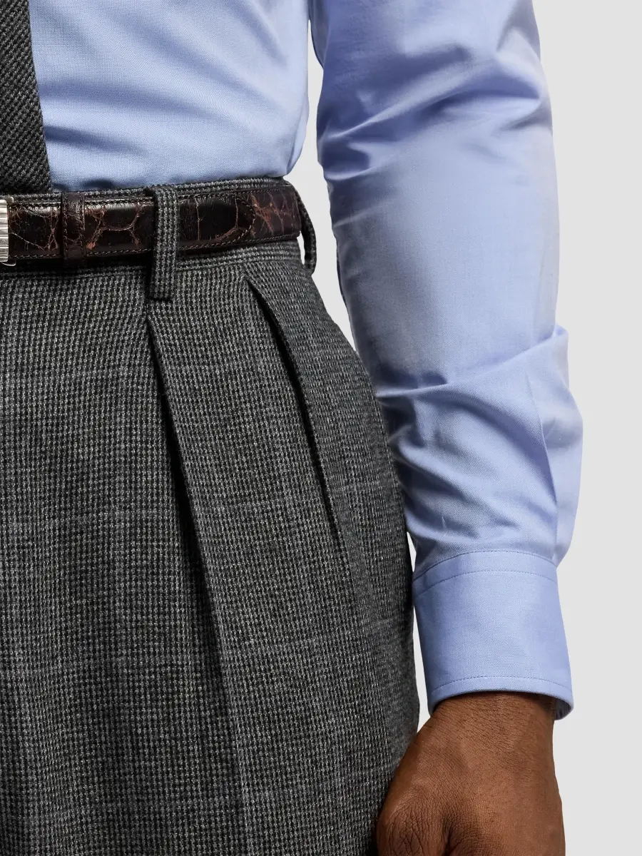 Ralph Lauren Purple Label Men's Glenn Checked Wool-Cashmere Trousers | Thumbnail 5