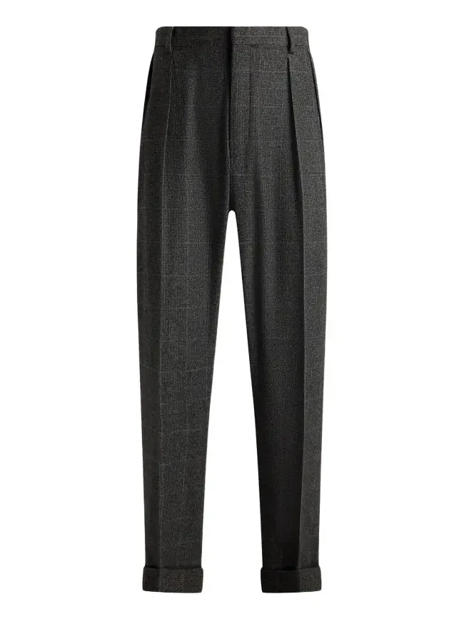 Ralph Lauren Purple Label Men's Glenn Checked Wool-Cashmere Trousers