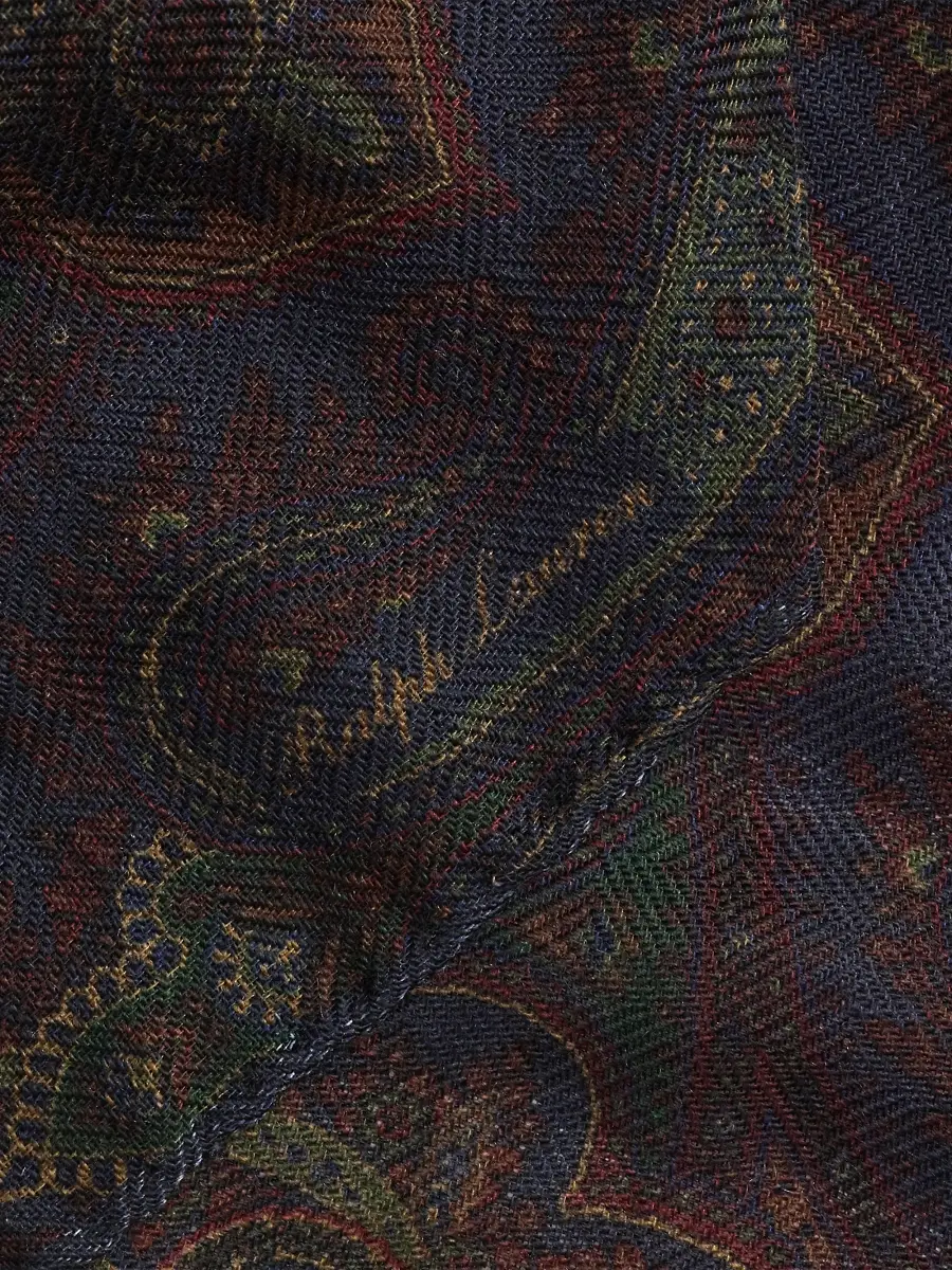 Ralph Lauren Purple Label Men's Paisley Wool-Silk Neck Scarf | Thumbnail 6 Ralph Lauren Purple Label Men's Paisley Wool-Silk Neck Scarf | Thumbnail 6