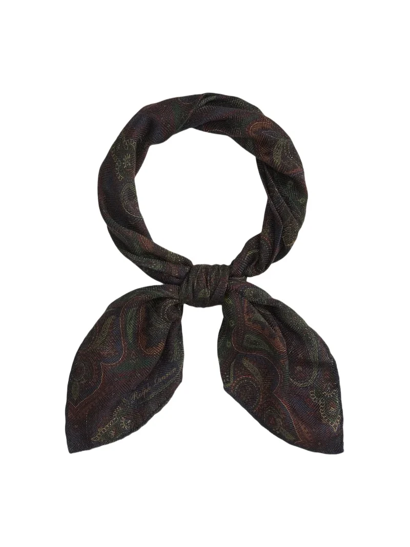 Men's Paisley Wool-Silk Neck Scarf