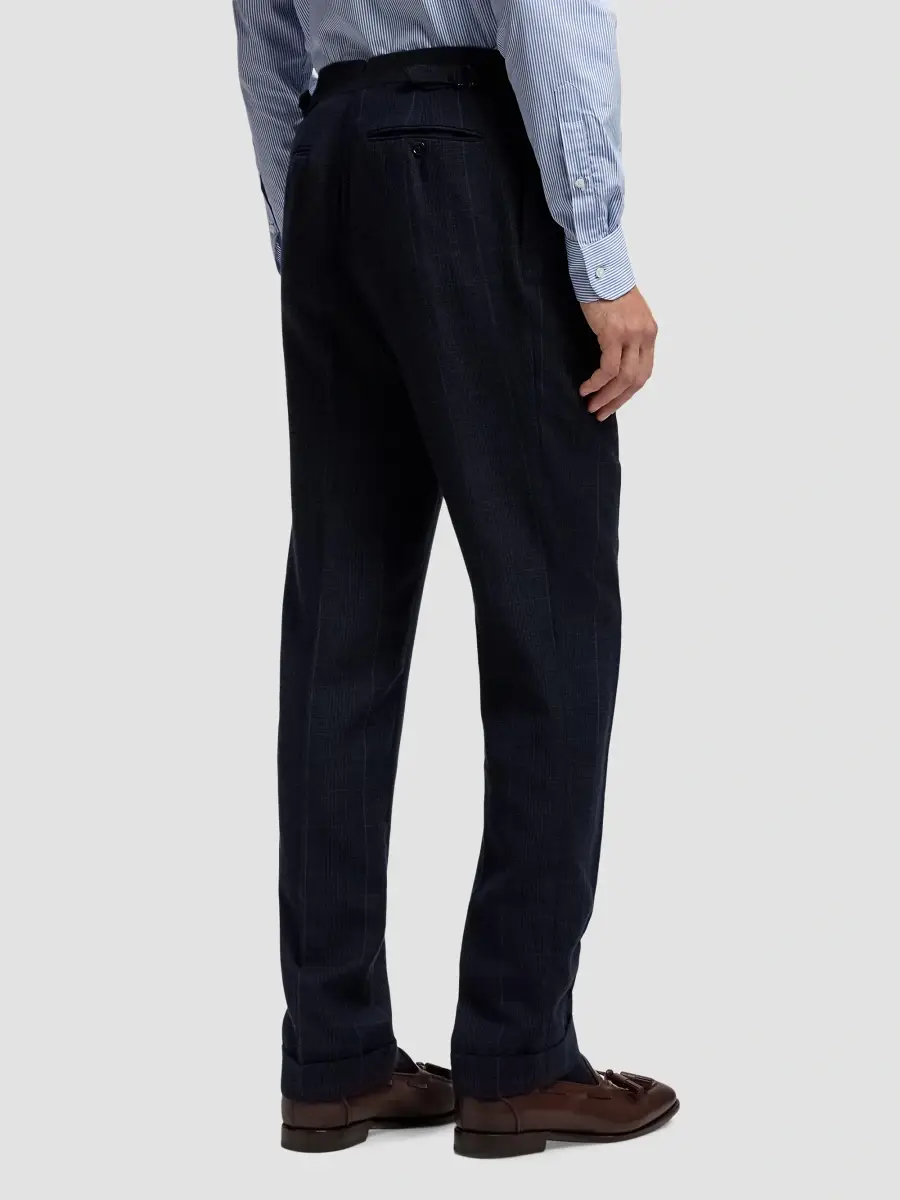 Ralph Lauren Purple Label Men's Gregory Glen-Checked Cashmere Straight Trousers | Thumbnail 3 Ralph Lauren Purple Label Men's Gregory Glen-Checked Cashmere Straight Trousers | Thumbnail 3