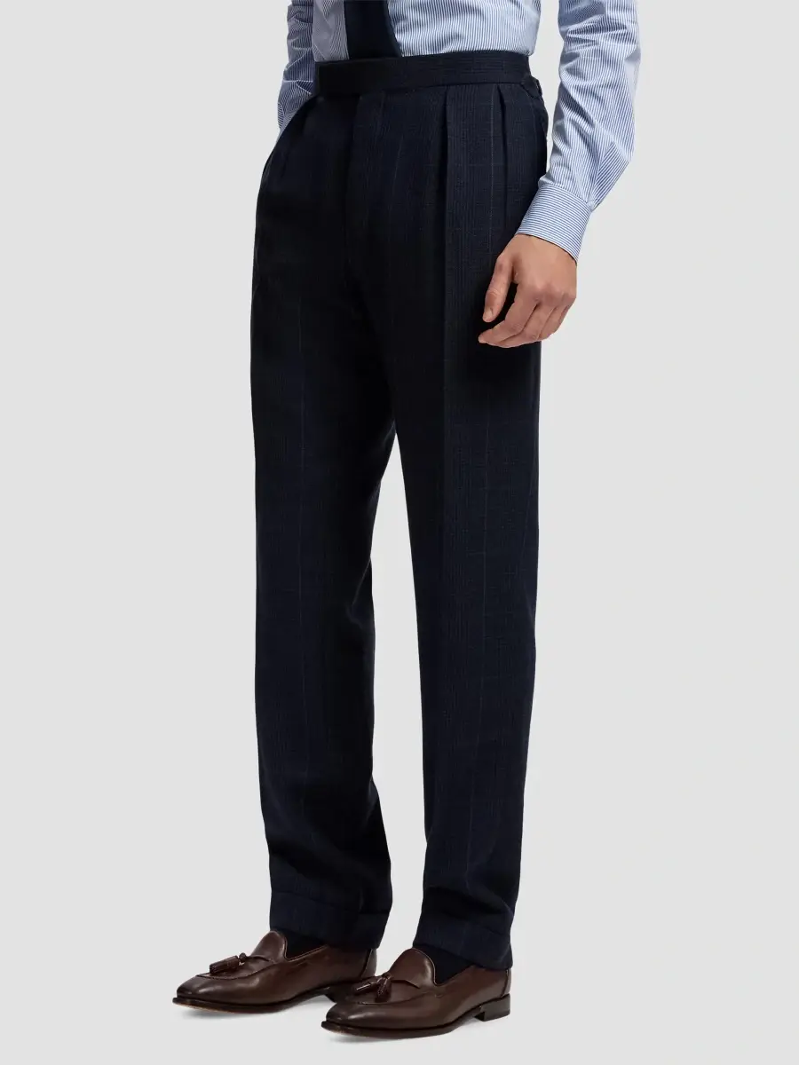 Ralph Lauren Purple Label Men's Gregory Glen-Checked Cashmere Straight Trousers | Thumbnail 5 Ralph Lauren Purple Label Men's Gregory Glen-Checked Cashmere Straight Trousers | Thumbnail 5