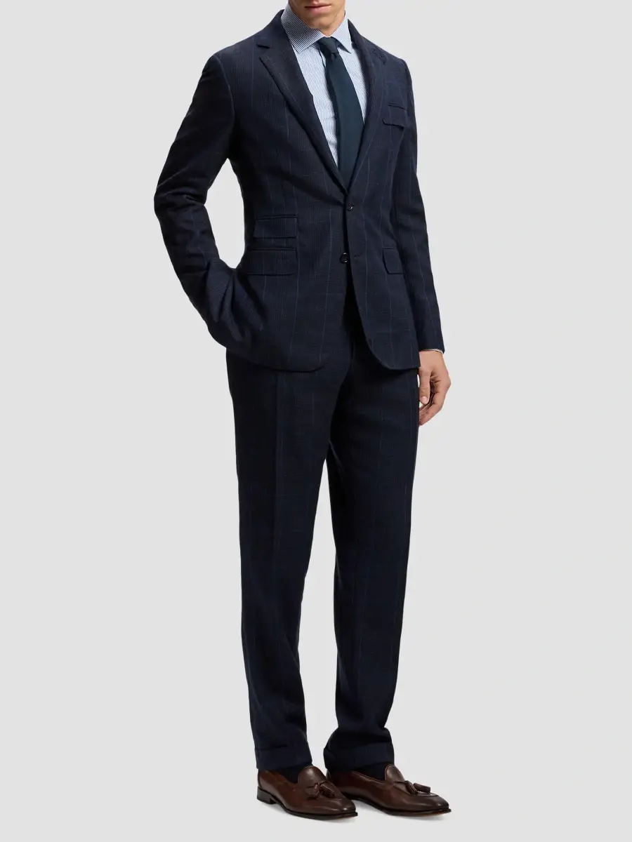 Ralph Lauren Purple Label Men's Kent Grid-Check Cashmere Jacket | Thumbnail 2