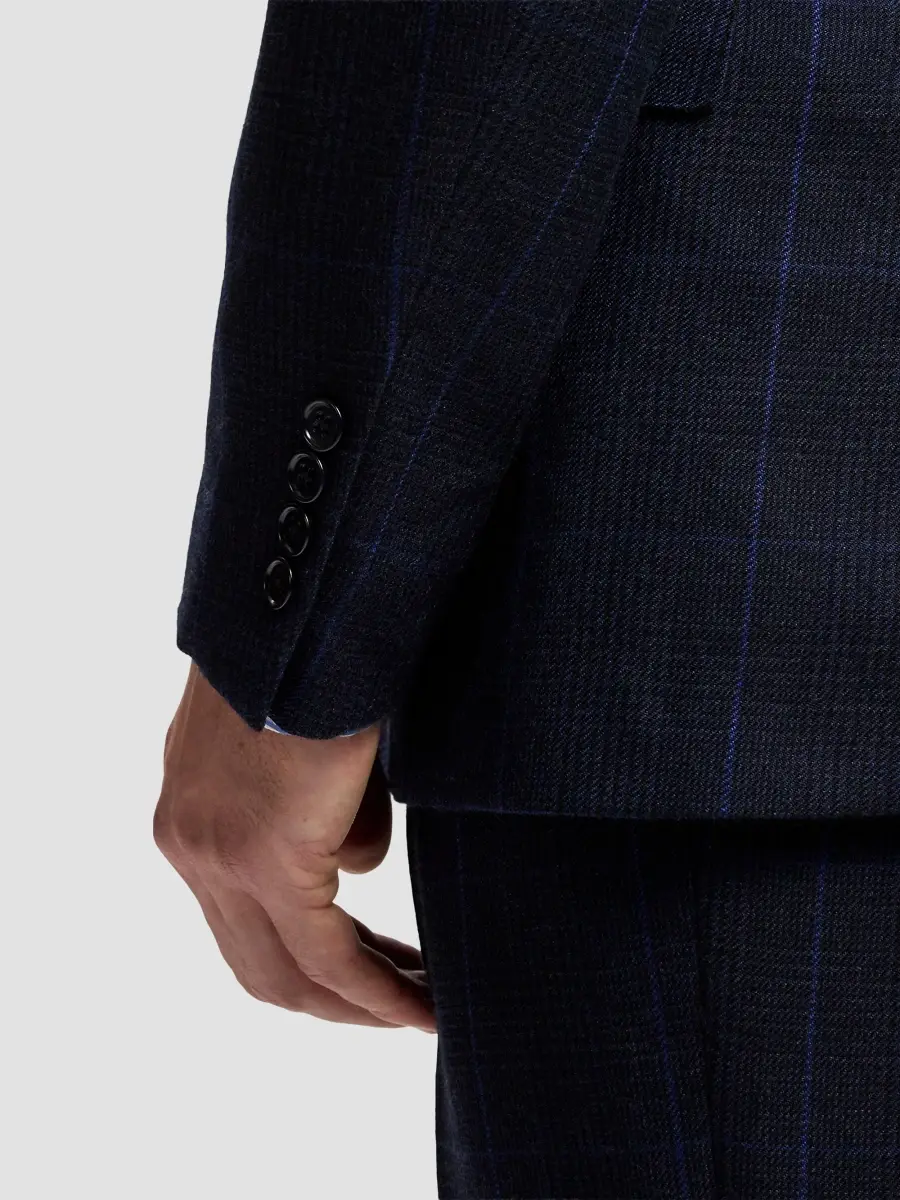 Ralph Lauren Purple Label Men's Kent Grid-Check Cashmere Jacket | Thumbnail 6