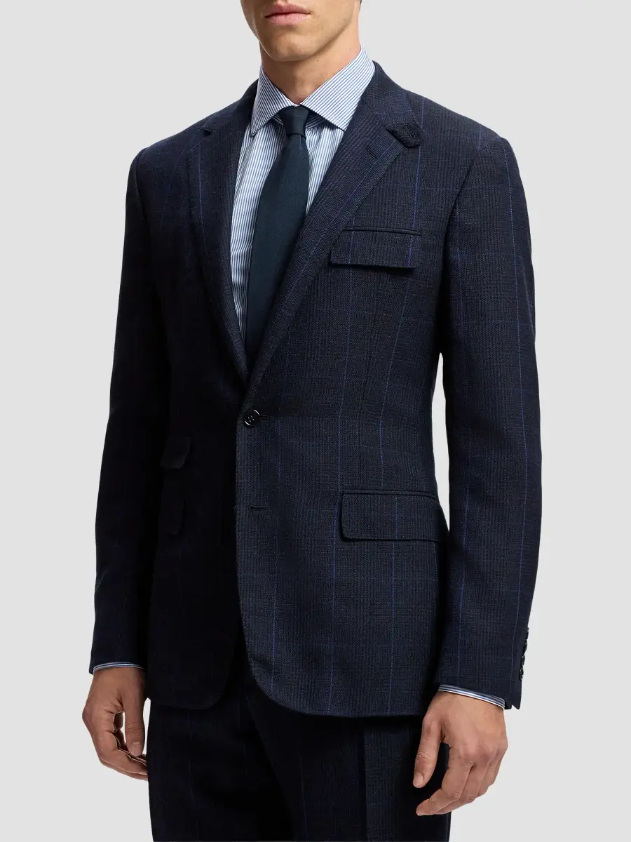 Ralph Lauren Purple Label Men's Kent Grid-Check Cashmere Jacket | Thumbnail 7