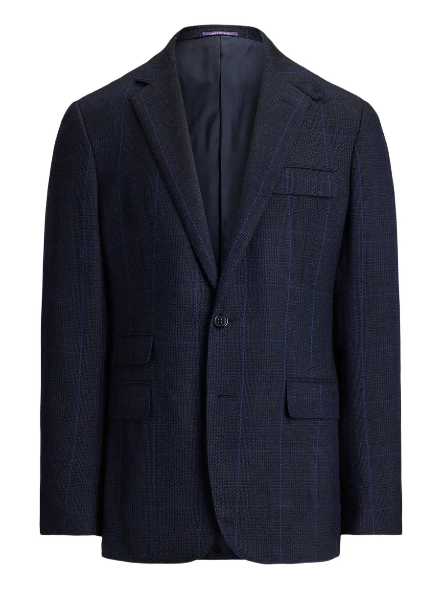 Ralph Lauren Purple Label Men's Kent Grid-Check Cashmere Jacket