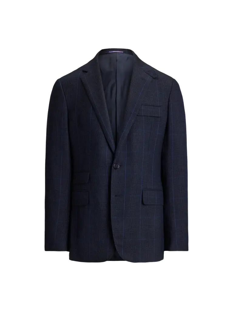 Ralph Lauren Purple Label Men's Kent Grid-Check Cashmere Jacket