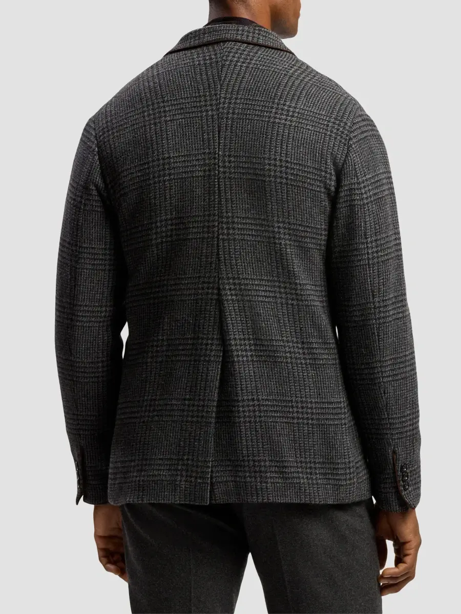 Ralph Lauren Purple Label Men's The Stables Glen Check Wool-Cashmere Jacket | Thumbnail 3