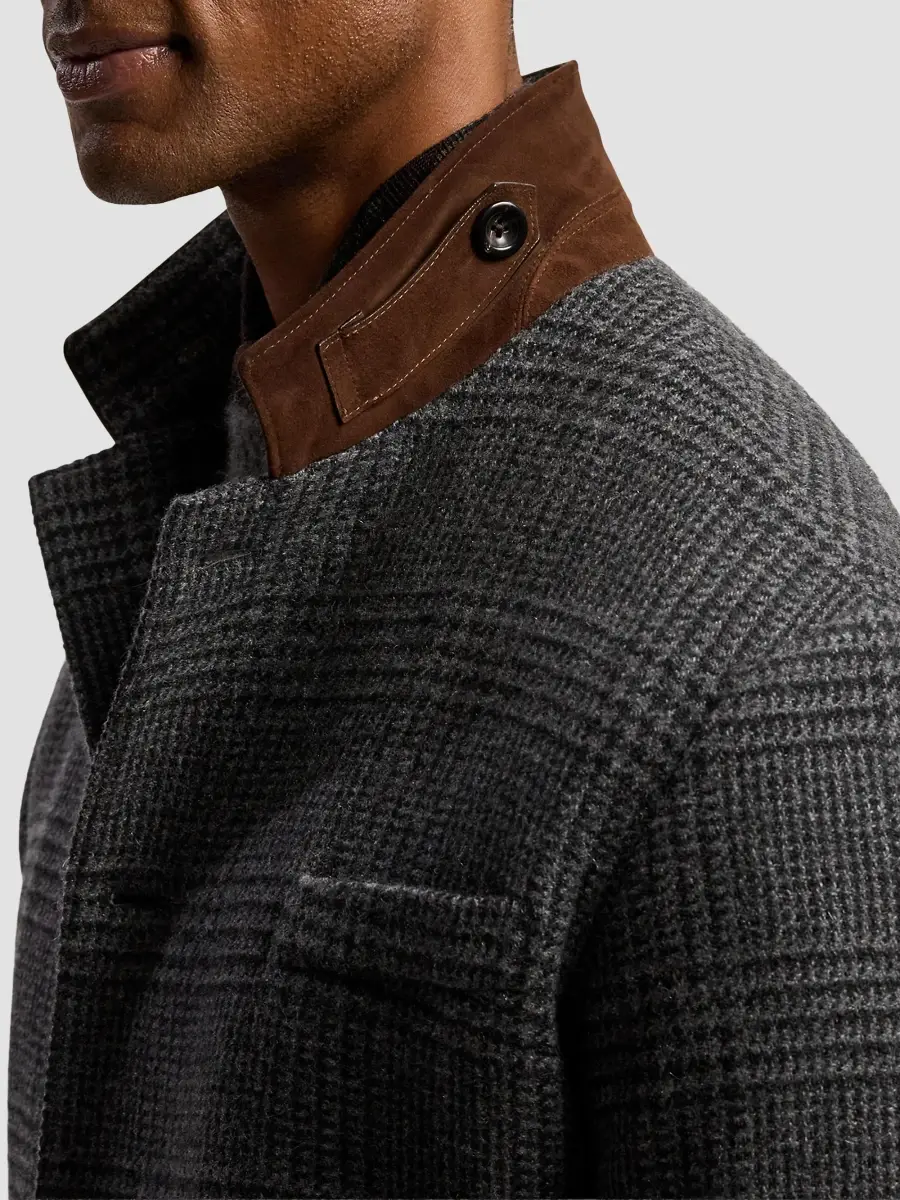 Ralph Lauren Purple Label Men's The Stables Glen Check Wool-Cashmere Jacket | Thumbnail 6