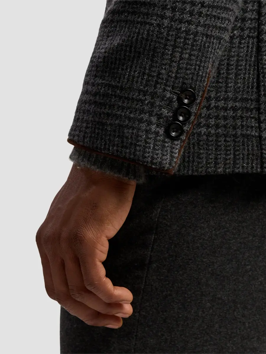 Ralph Lauren Purple Label Men's The Stables Glen Check Wool-Cashmere Jacket | Thumbnail 7