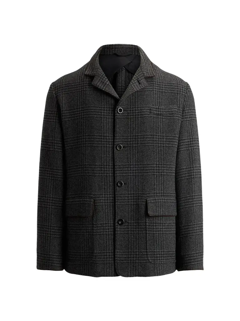 Men's The Stables Glen Check Wool-Cashmere Jacket Men's The Stables Glen Check Wool-Cashmere Jacket