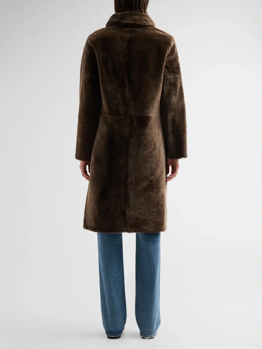 Yves Salomon Women's Shearling Reversible Coat | Thumbnail 3