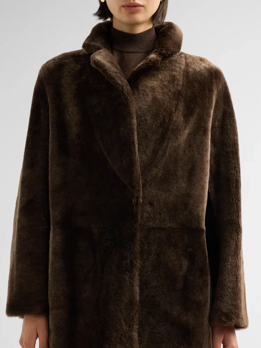 Yves Salomon Women's Shearling Reversible Coat | Thumbnail 5