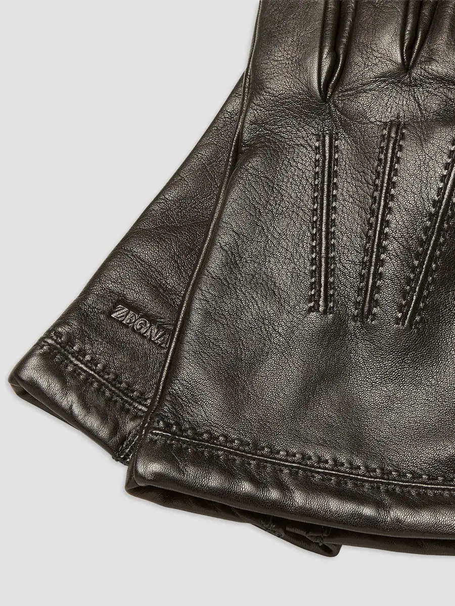 Zegna Men's Leather Gloves | Thumbnail 3 Zegna Men's Leather Gloves | Thumbnail 3