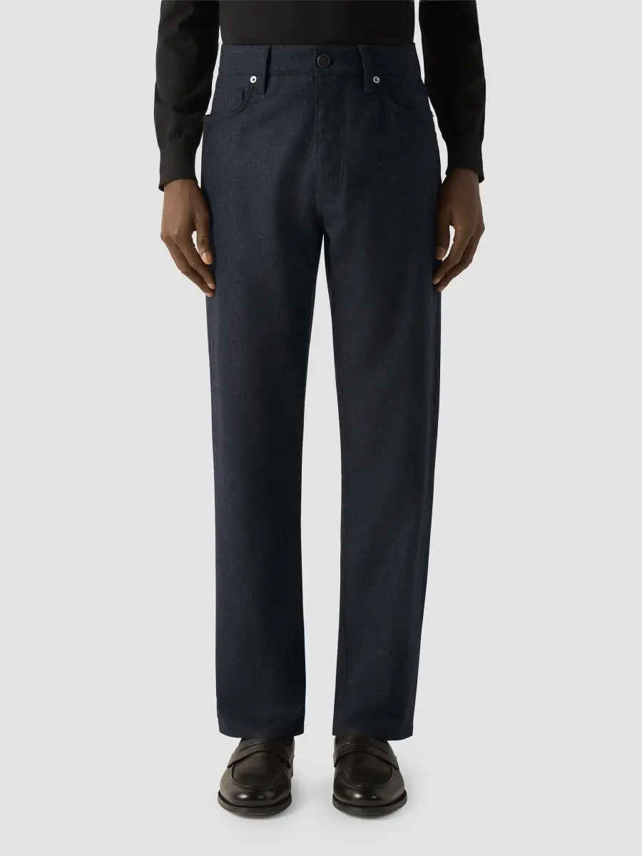 Zegna Men's Wool and Cashmere Roccia Pants | Thumbnail 2