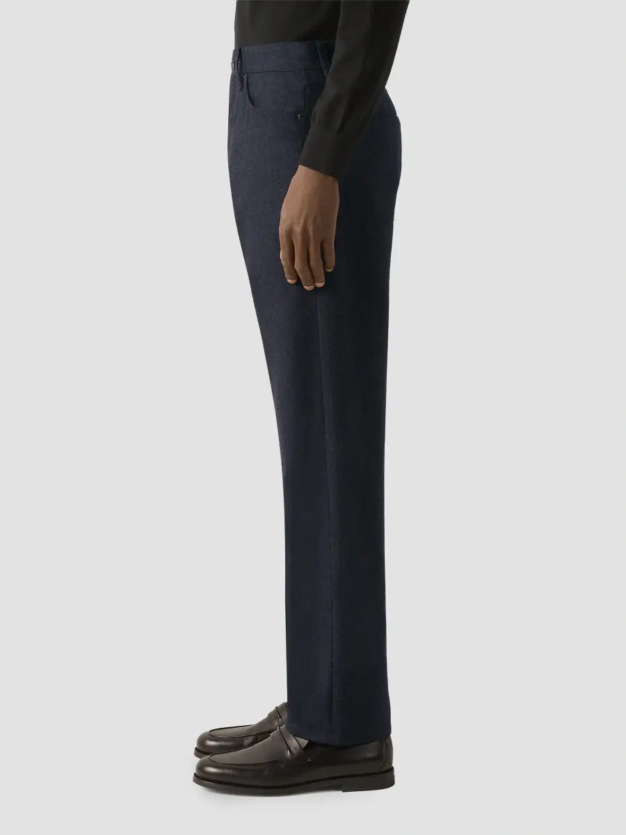 Zegna Men's Wool and Cashmere Roccia Pants | Thumbnail 3