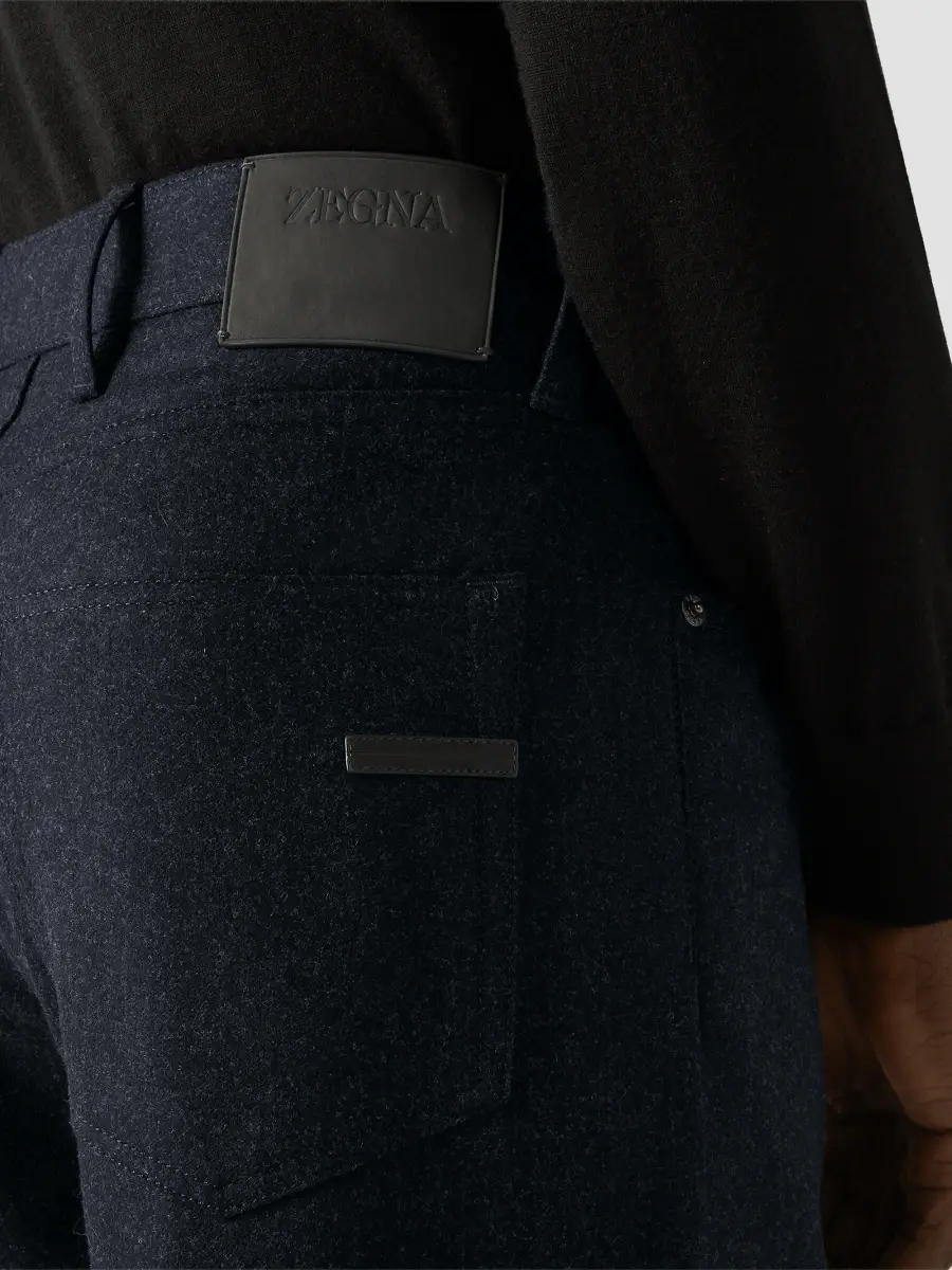 Zegna Men's Wool and Cashmere Roccia Pants | Thumbnail 5
