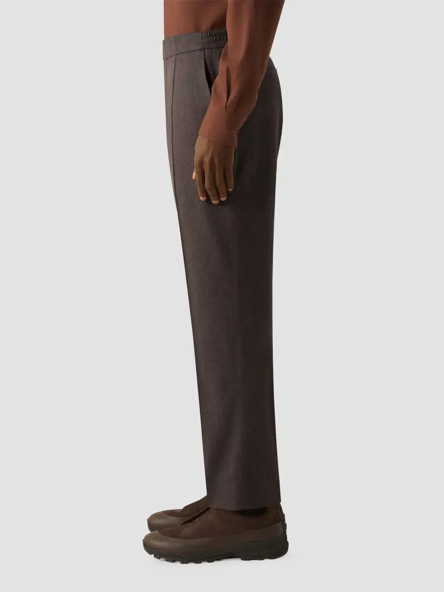 Zegna Men's Wool, Silk and Cashmere Pants - Dark Brown | Thumbnail 3 Zegna Men's Wool, Silk and Cashmere Pants - Dark Brown | Thumbnail 3