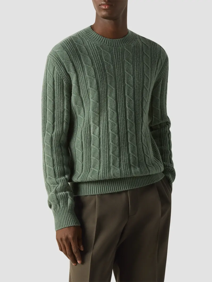 Zegna Men's Oasi Cashmere Crewneck Sweater | Thumbnail 2