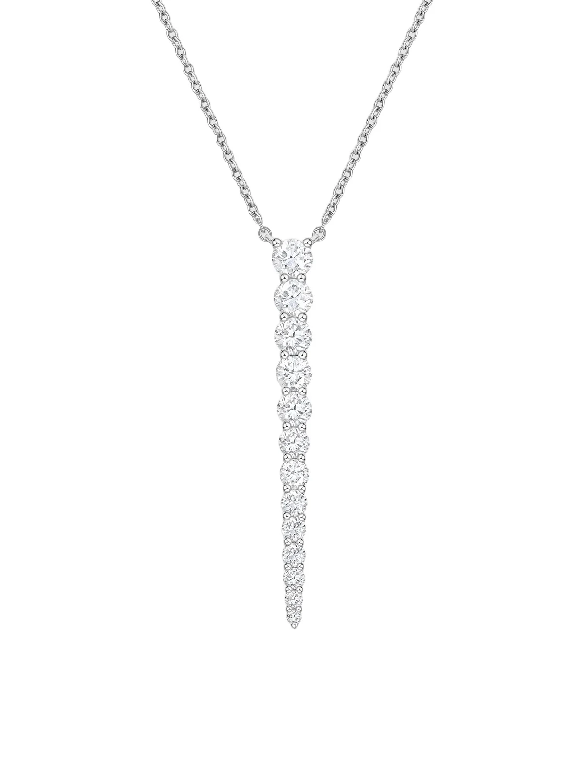 Mémoire Women's Identity 18K White Gold & 1.18-1.23 TCW Diamond Linear Pendant Necklace