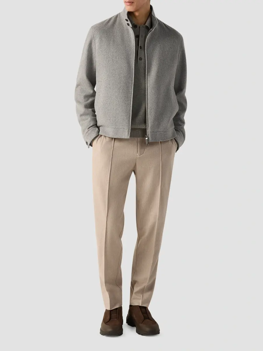 Zegna Men's Wool and Cashmere Blouson Jacket | Thumbnail 2 Zegna Men's Wool and Cashmere Blouson Jacket | Thumbnail 2