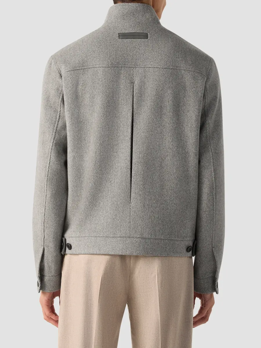 Zegna Men's Wool and Cashmere Blouson Jacket | Thumbnail 4 Zegna Men's Wool and Cashmere Blouson Jacket | Thumbnail 4