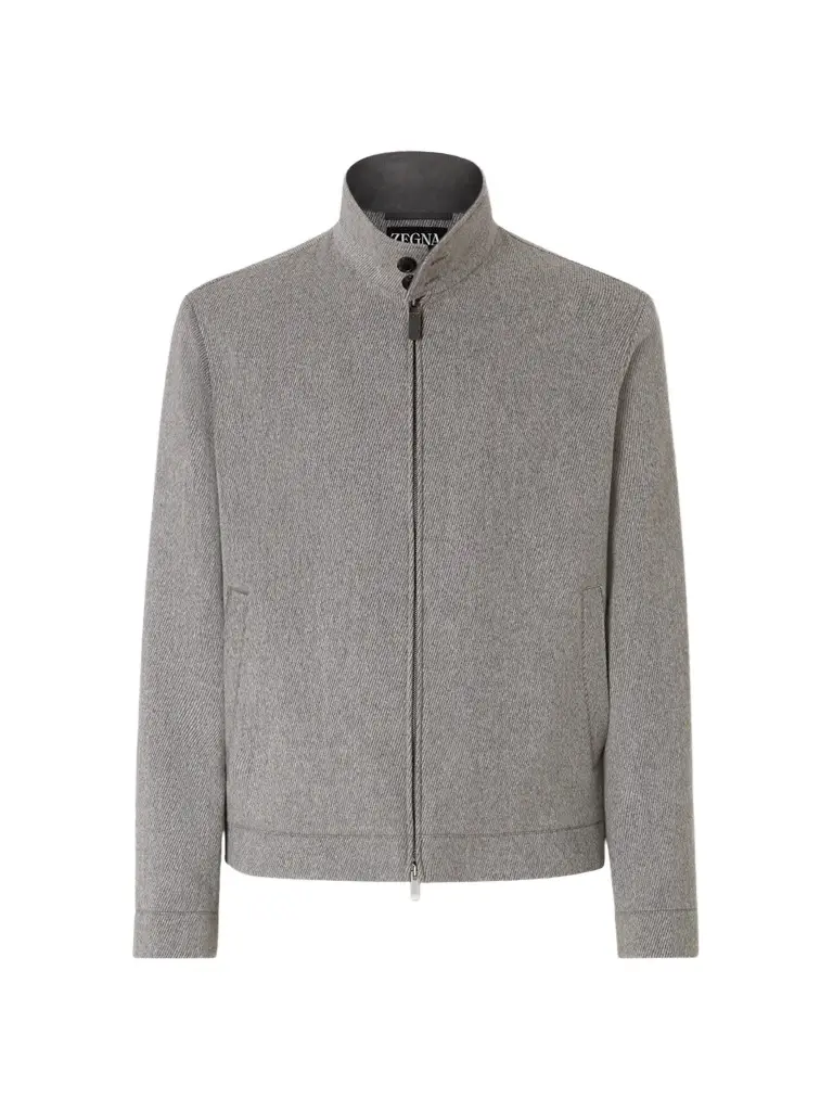 Men's Wool and Cashmere Blouson Jacket Men's Wool and Cashmere Blouson Jacket