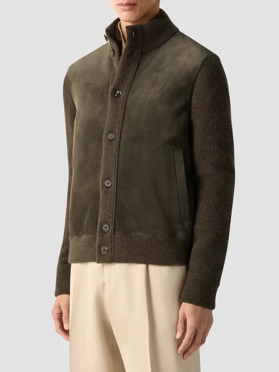 Zegna Men's Oasi Cashmere Blouson Sweater | Thumbnail 3