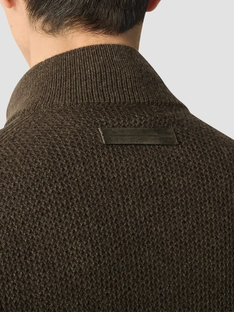 Zegna Men's Oasi Cashmere Blouson Sweater | Thumbnail 5