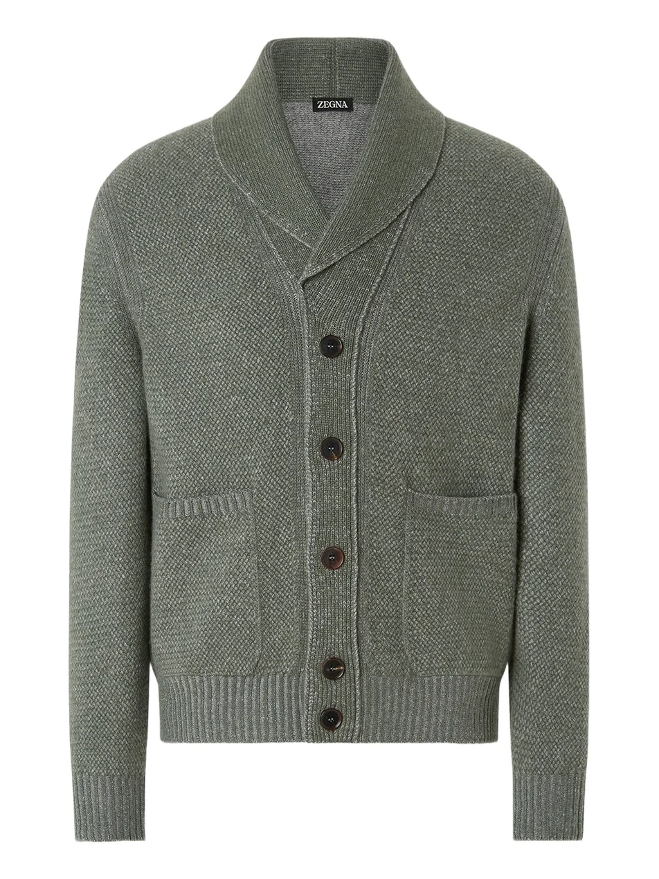 Men's Cashmere and Wool Jacket - Light Green Men's Cashmere and Wool Jacket - Light Green