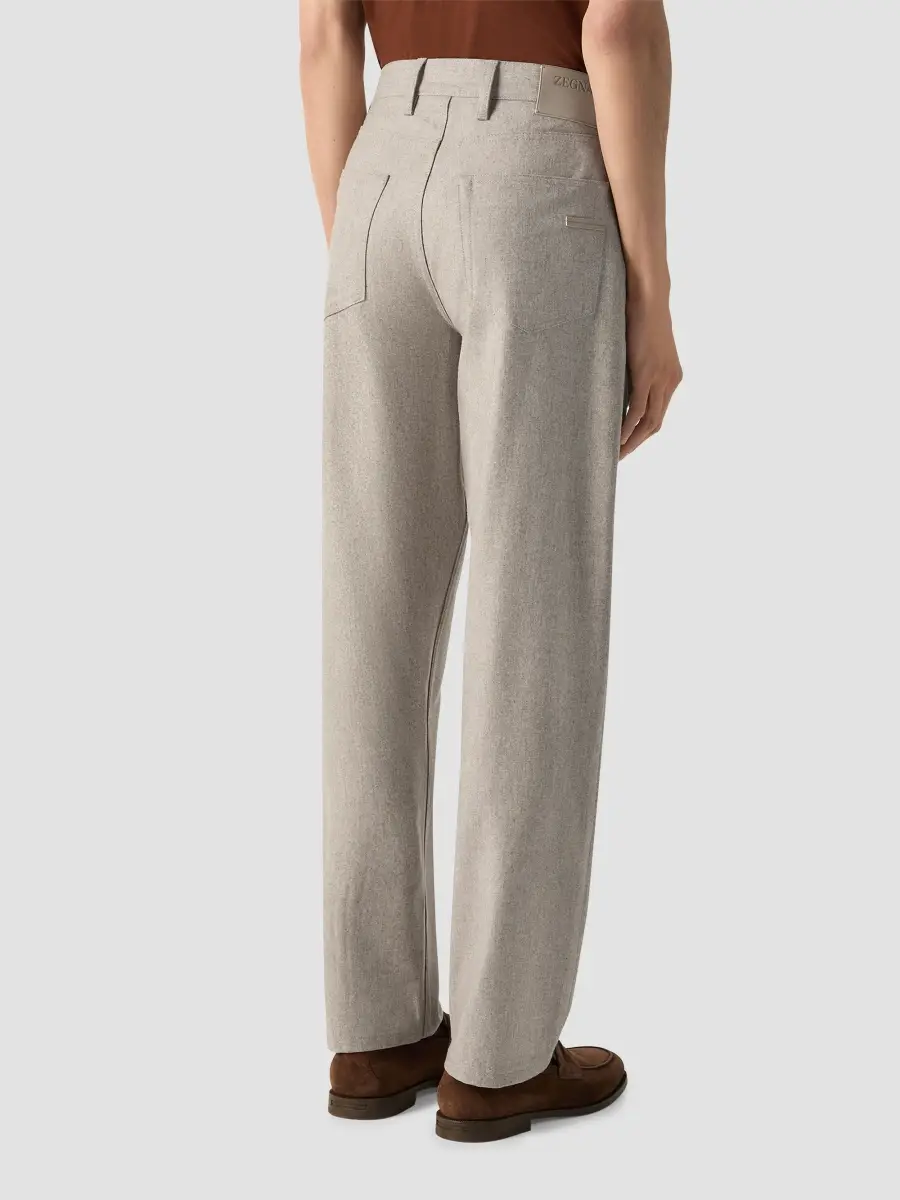 Zegna Men's Wool and Cashmere Roccia Pants | Thumbnail 4