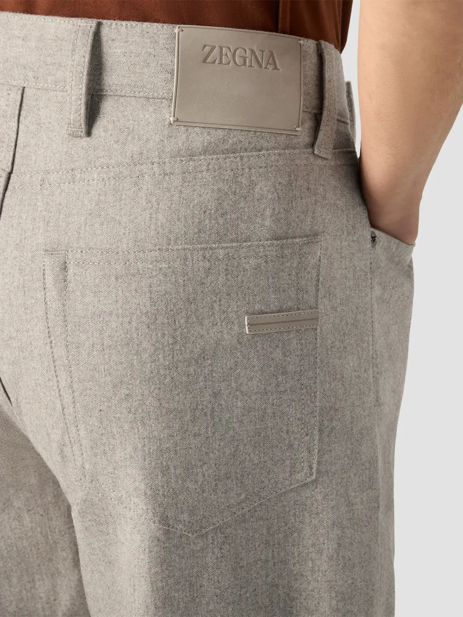Zegna Men's Wool and Cashmere Roccia Pants | Thumbnail 5