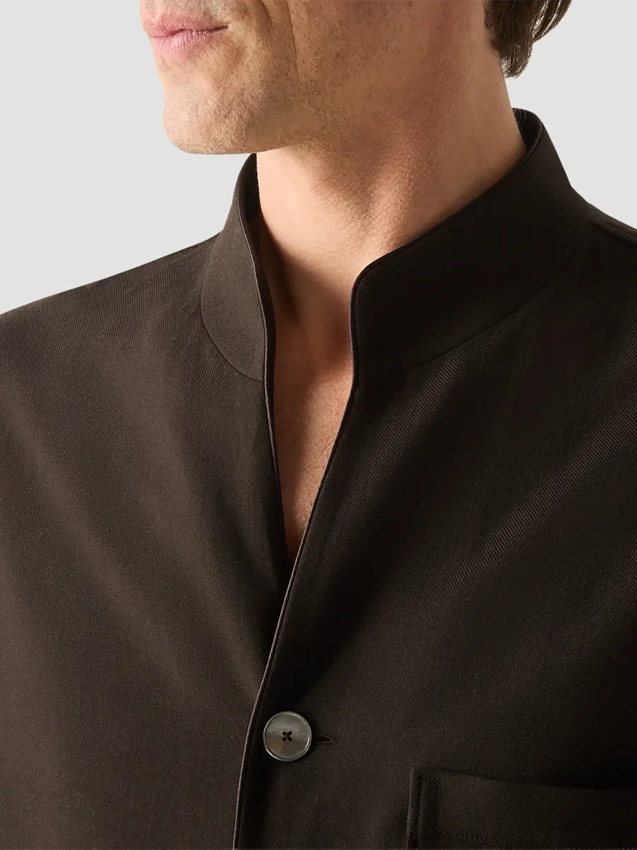 Zegna Men's Cashco Pajama Shirt | Thumbnail 5
