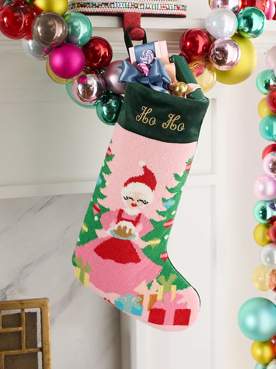 Bauble Stockings X Sainty Nelsen "To My Mom, Mrs. Claus" Christmas Stocking