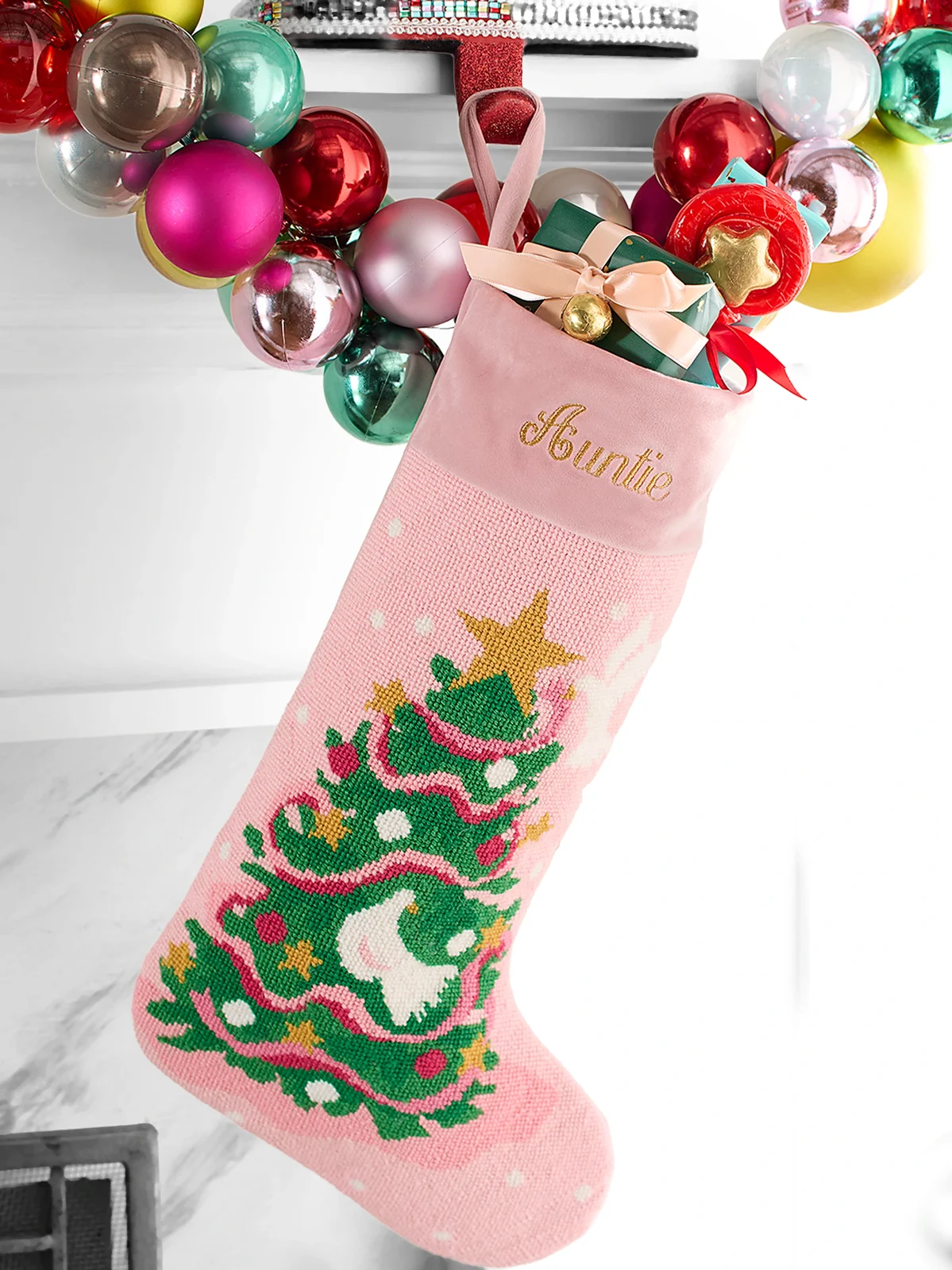 Bauble Stockings x Sainty Nelsen Peace On Earth Christmas Stocking