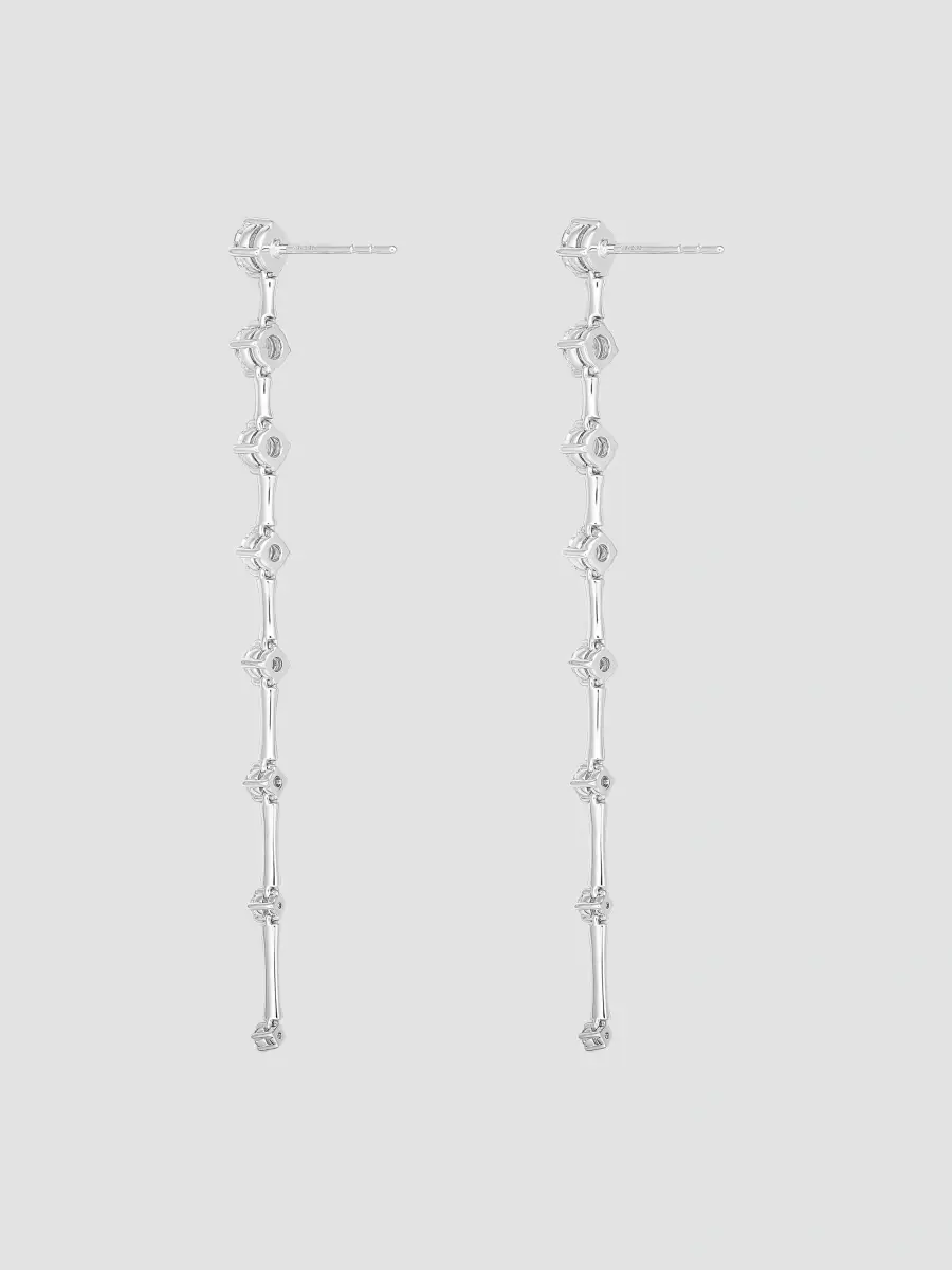 Mémoire Women's Cadence 18K White Gold & 1.67-1.75 TCW Diamond Drop Earrings | Thumbnail 3 Mémoire Women's Cadence 18K White Gold & 1.67-1.75 TCW Diamond Drop Earrings | Thumbnail 3
