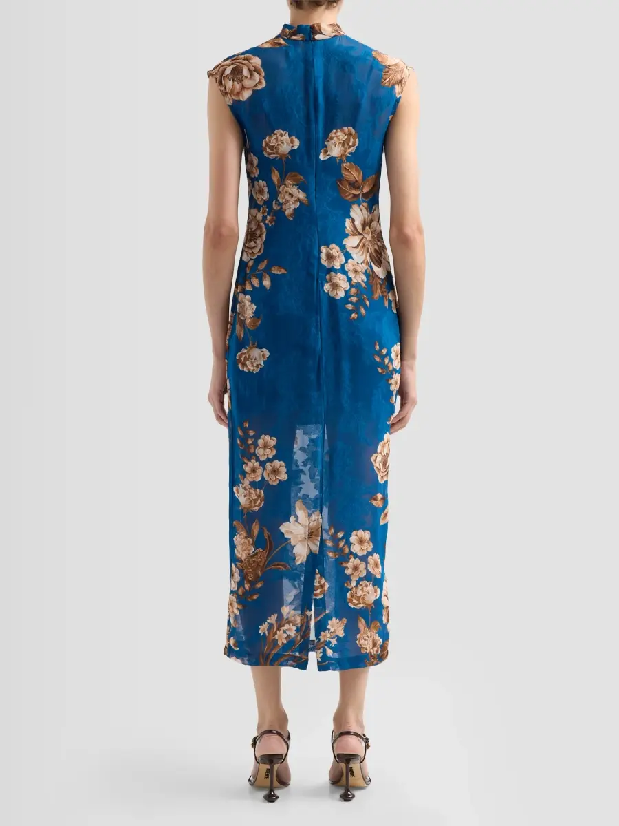 Hemant & Nandita Women's Floral Sheath Midi Dress | Thumbnail 3 Hemant & Nandita Women's Floral Sheath Midi Dress | Thumbnail 3